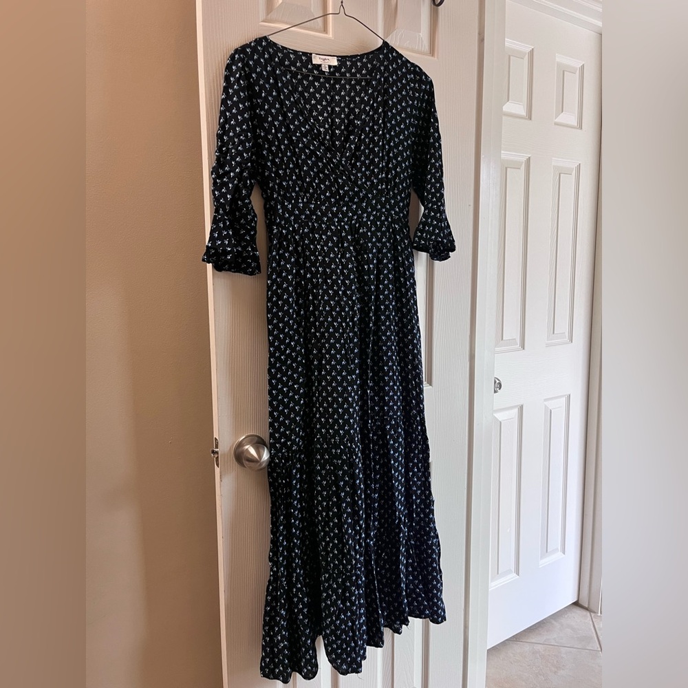 Hayden Navy and White Maxi Dress